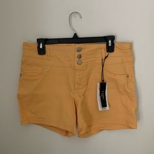 YELLOW JEAN SHORTS NEW WITH TAGS
